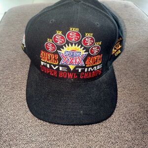 49ers Five-Time Super Bowl Champs Black Hat